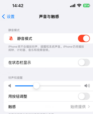 濮阳苹果15Pro维修网点分享iPhone15Pro系列机型中隐藏静音图标 